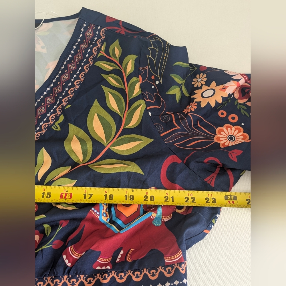 BloomChic Floral Navy Midi Dress - Picture 11 of 15